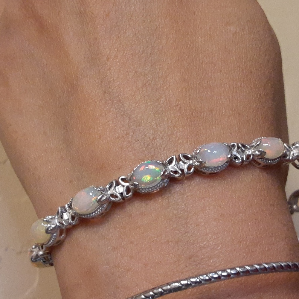 925 Ethiopian Opal Tennis Bracelet.